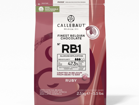 CALLEBAUT RUBY CHOCOLATE CALLETS 47.3% 2.5KG Online now