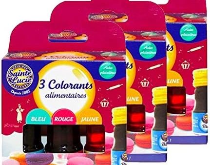 STE LUCIE ASSORTED FOOD COLORING 3X10ML Hot on Sale