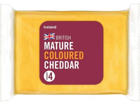 ICELAND MATURED COLOURED CHEDDAR  220G For Sale