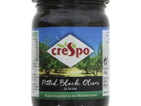 CRESPO OLIVES BLACK PITTED 198G Supply