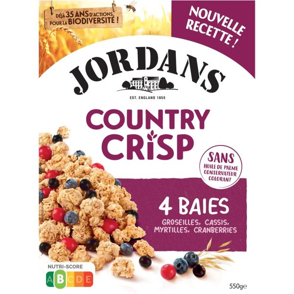 JORDAN S COUNTRY  CRISP 4BAIE 550G Online now