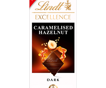 LINDT EXCELLENCE  HAZELNUT &  CARAMEL 100G Cheap