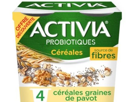 ACTIVIA CEREALS PAVOT YOGURT 4X125GR Online