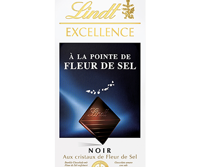 LINDT EXCELL.DARK CHOCO  FLEUR DE SEL100G Online now