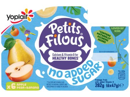 PETIT FILOUS  PEARS APPLE & BANANNA   6X47G on Sale