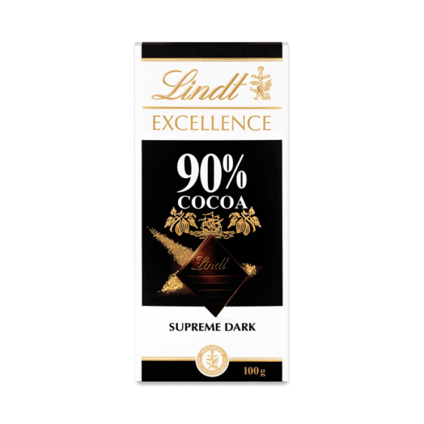 LINDT EXCELLENCE DARK CHOCOLATE90% 100G Fashion